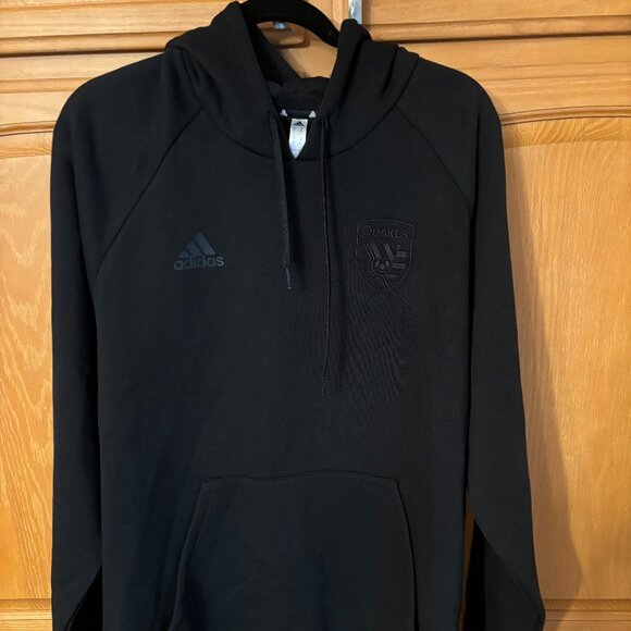 MLS Adidas Other - NWT MLS San Jose Earthquakes Mens Black Player's Special Long Sleeve Hoodie XL